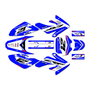 honda crf100 graphics kit 2004-2010 lethal series blue