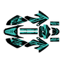 honda crf100 graphics kit 2004-2010 lethal series teal-shift
