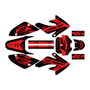 honda crf100 graphics kit 2011-2016 lethal series red-shift