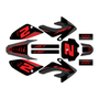 honda crf100 graphics kit 2011-2016 lightning series red-shift