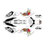 honda crf100 graphics kit 2011-2016 pecker series white