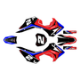 honda crf110f graphics kit 2013-2018 lightning series red-blue