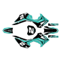 honda crf110f graphics kit 2013-2018 lightning series teal