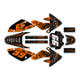 honda crf100 graphics kit 2004-2010 revolt series orange