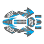 honda crf100 graphics kit 2004-2010 spear series gray-cyan