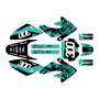 honda crf100 graphics kit 2004-2010 surfs series teal-shift