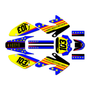 honda crf100 graphics kit 2004-2010 usa series yellow