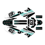 honda crf100 graphics kit 2011-2016 usa series teal
