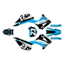 honda crf110f graphics kit 2013-2018 viper series cyan