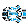 honda crf100 graphics kit 2011-2016 viper series cyan