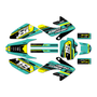 honda crf100 graphics kit 2004-2010 warrior series teal