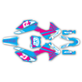 honda crf125f graphics kit 2013-2018 fh series cyan