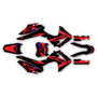 honda crf125f graphics kit 2013-2018 lethal series red-shift