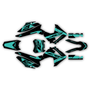 honda crf125f graphics kit 2013-2018 lethal series teal-shift
