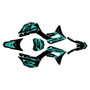 honda crf125f graphics kit 2019-2026 lethal series teal-shift