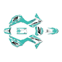 honda crf110f graphics kit 2019-2026 lethal series teal