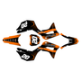 honda crf125f graphics kit 2019-2026 spear series orange