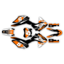 honda crf125f graphics kit 2013-2018 turbo series orange