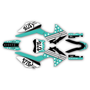honda crf125f graphics kit 2013-2018 usa series teal