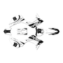 honda crf110f graphics kit 2019-2026 speed series white