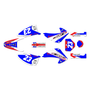 honda crf150f graphics kit 2003-2007 evader series red-blue