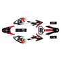 honda crf150f graphics kit 2008-2014 division series red