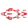 honda crf150f graphics kit 2008-2014 lethal series red