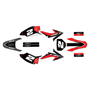 honda crf150f graphics kit 2008-2014 lightning series red