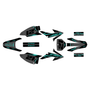 honda crf150f graphics kit 2008-2014 og series teal-shift