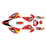honda crf230f graphics kit 2003-2007 pecker series red