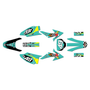 honda crf150f graphics kit 2008-2014 pecker series teal