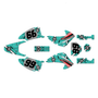honda crf230f graphics kit 2003-2007 predator series teal