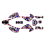 honda crf150f graphics kit 2003-2007 shatter series red-blue