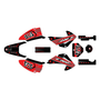 honda crf230f graphics kit 2003-2007 usa series red