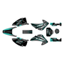 honda crf150f graphics kit 2003-2007 vision series teal