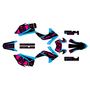 honda crf150f graphics kit 2015-2020 division series magenta-cyan