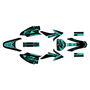 honda crf230f graphics kit 2008-2014 lethal series teal-shift