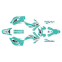 honda crf230f graphics kit 2015-2020 lethal series teal