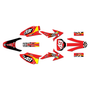 honda crf230f graphics kit 2008-2014 pecker series red