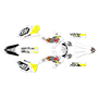 honda crf230f graphics kit 2015-2020 pecker series white