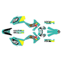 honda crf150f graphics kit 2015-2020 pecker series teal