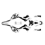 honda crf250f graphics kit 2019-2025 dream series white