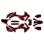 honda crf250l graphics kit 2012-2016 shatter series red