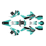 honda crf150r graphics kit 2007-2026 speed series teal