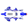 honda crf450r graphics kit 2021-2024 charged series blue