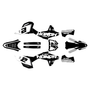 honda crf450r graphics kit 2021-2024 flight series white