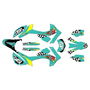 honda crf250l graphics kit 2017-2021 pecker series teal