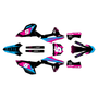 honda crf250r graphics kit 2022-2024 turbo series magenta