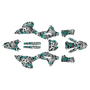 honda crf250r graphics kit 2022-2024 vandal series teal
