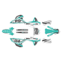 honda crf450rx graphics kit 2021-2024 charged series teal